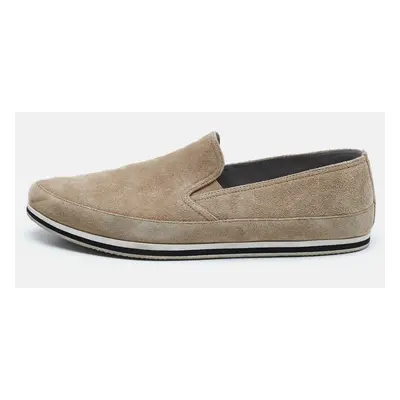 Prada Sport Beige Suede Slip On Sneakers Size 45.5