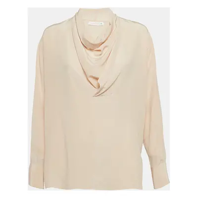 See by Chloe Blush Pink Silk Cowl Neck Blouse