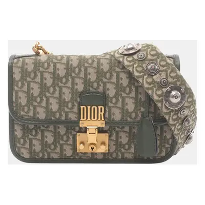 Dior Green Medium Oblique DiorAddict Flap