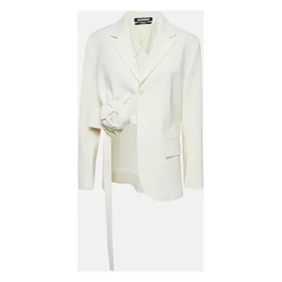 Jacquemus Off-White Wool Knot Detail Baccala Le Papier Blazer