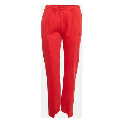 Vetements Red Cotton Knit Elasticized Waist Sweatpants