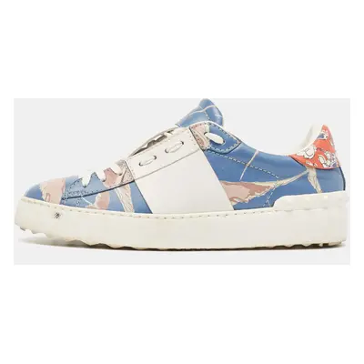 Valentino Multicolor Leather Rockstud Low Top Sneakers Size