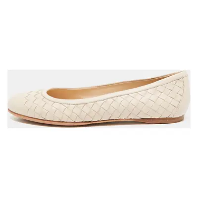 Bottega Veneta Light Pink Intrecciato Leather Ballet Flats Size 36.5