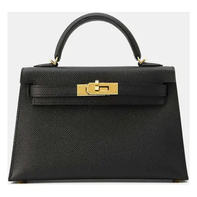 Hermes Black Epsom Mini Kelly Do