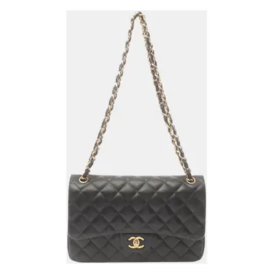 Chanel Black Jumbo Classic Lambskin Double Flap