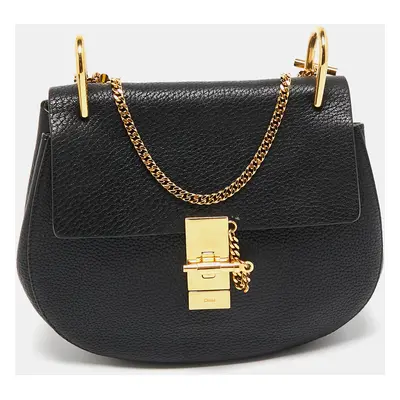 Chloe Black Leather Drew Shoulder Bag