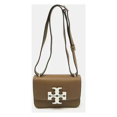 Tory Burch Taupe Grey Leather Small Eleanor Convertible Shoulder Bag