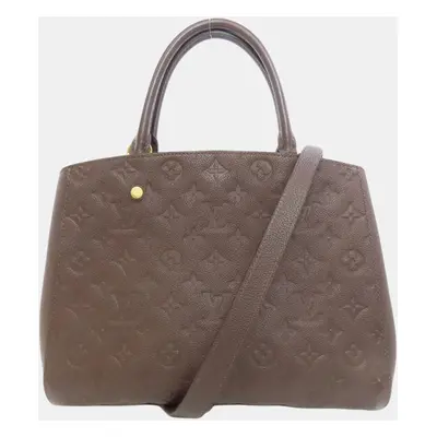 Louis Vuitton Earth Monogram Empreinte Montaigne MM Handbag