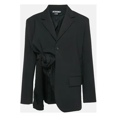 Jacquemus Black Wool Knot Detail Baccala Le Papier Blazer