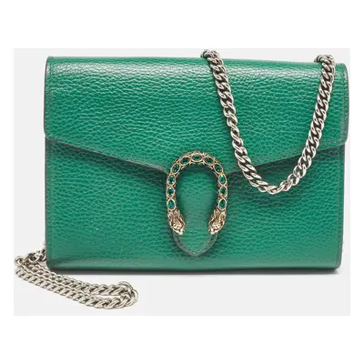 Gucci Green Leather Dionysus Wallet On Chain