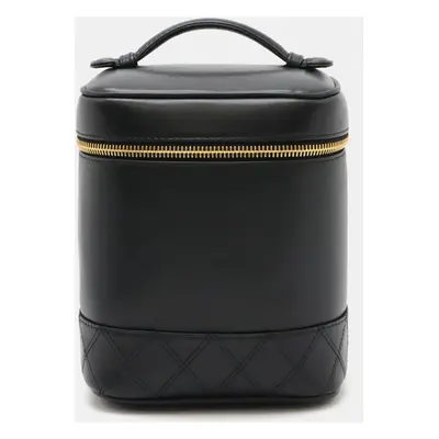 Chanel Black Lambskin Vanity Handbag