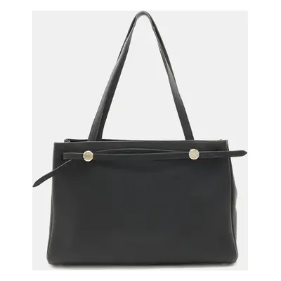 Hermes Black Leather Cabana Leather Tote Bag