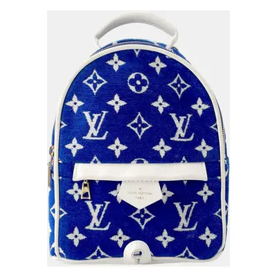 Louis Vuitton Blue/White Monogram Jacquard Velvet Palm Springs Backpack Size Mini