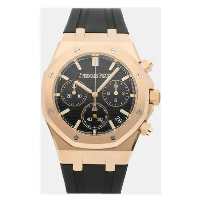 Audemars Piguet Black 18k Rose Gold Royal Oak 26240OR.OO.D002CR.01 Automatic Men's Wristwatch mm