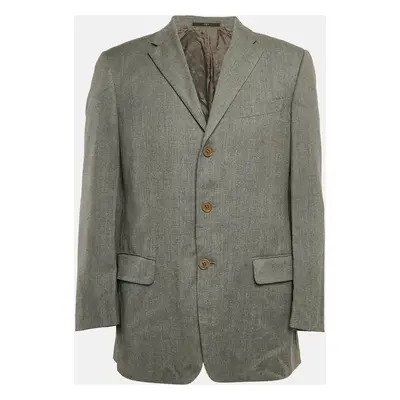 Valentino Grey Wool Single Breasted Blazer