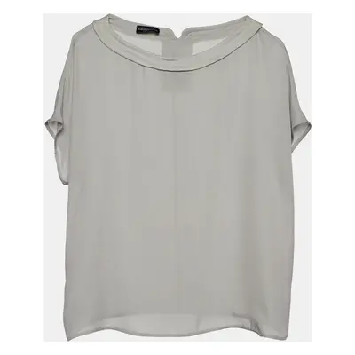 Emporio Armani Grey Silk Top