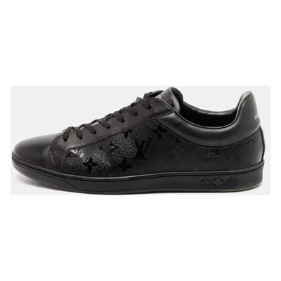 Louis Vuitton Black Monogram Leather Luxembourg Sneakers Size