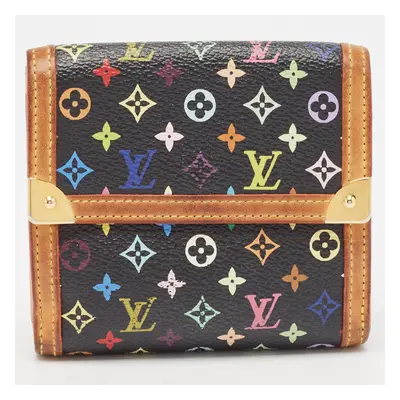 Louis Vuitton Black Monogram Multicolore Canvas Porte-Monnaie Billets Wallet