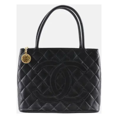 Chanel Black Caviar Skin Tote Bag