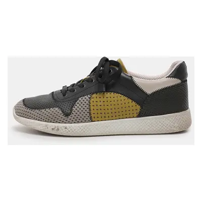 Bottega Veneta Multicolor Perforated Leather Low Top Sneakers Size