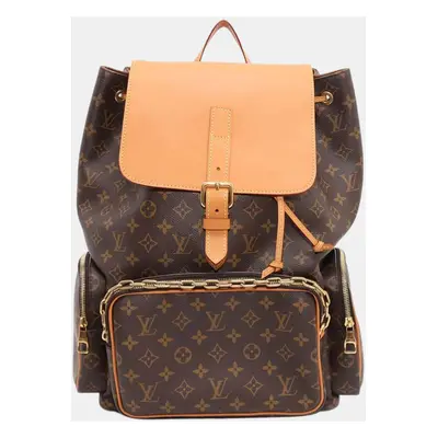 Louis Vuitton Brown Monogram Leather Trio Backpack