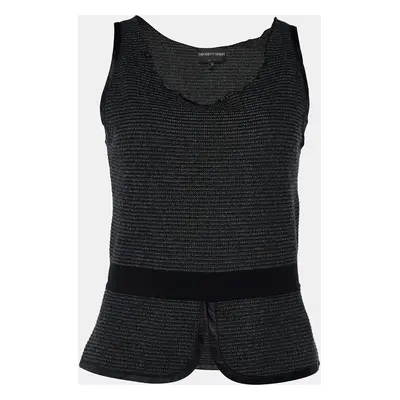 Emporio Armani Black Knit Sleeveless Top