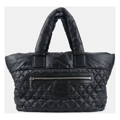 Chanel Black Canvas Cococoon Nylon Tote Bag