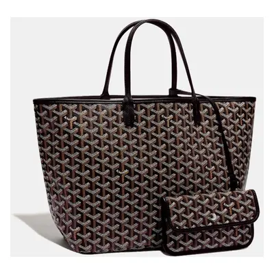 Goyard Black Goyardine Coated Canvas and Leather Saint Louis PM Tote Bag