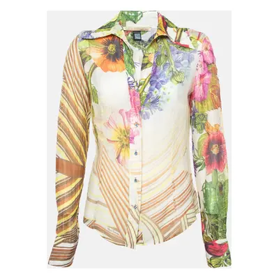 Class by Roberto Cavalli Multicolor Printed Cotton Blend Shirt