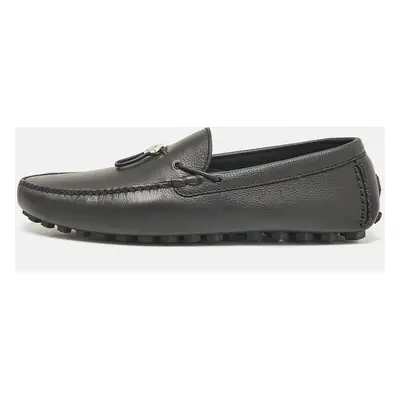 Dior Black Leather Odeon Driver Loafers Size