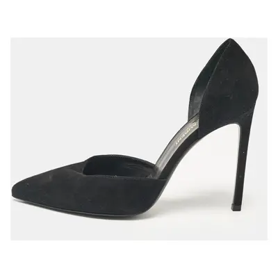 Saint Laurent Black Suede D'orsay Pumps Size