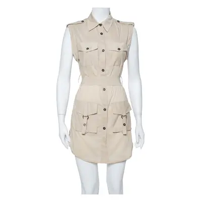 Alice + Olivia Beige Cotton Harper Safari Dress