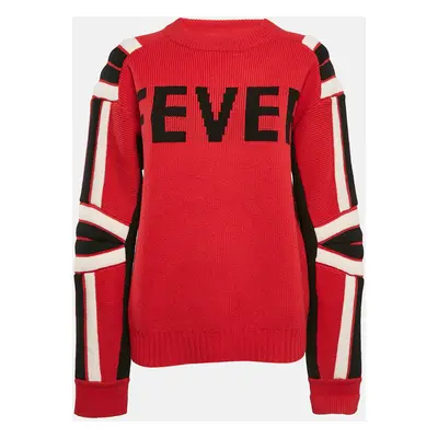 Zadig & Voltaire Red Fever Intarsia Rib Knit Amber Bis Sweater