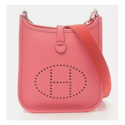 Hermes Pink Leather Evelyne Tpm Shoulder Bag