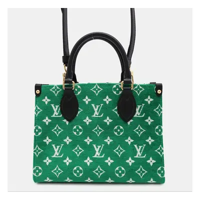 Louis Vuitton Green Monogram Jacquard Velvet Onthego bag Size Pm