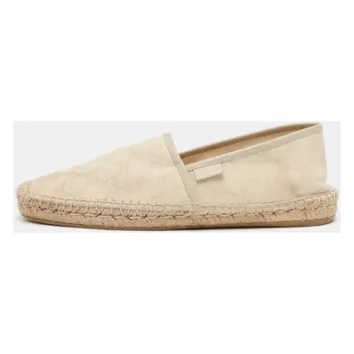 Gucci Cream Canvas GG Slip On Espadrille Size