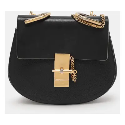 Chloe Black Leather Drew Shoulder Bag