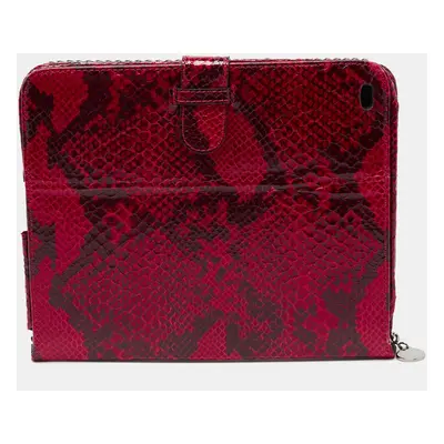 Stella McCartney Red Faux Python Leather Falabella iPad Case Holder