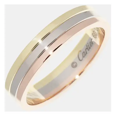 Cartier 18K Rose, White and Yellow Gold Vendome Band Ring EU