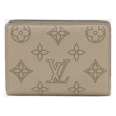 Louis Vuitton Grey Leather Mahina Leather Monogram Claire Compact Wallet