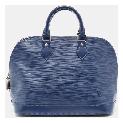 Louis Vuitton Myrtille Blue Epi Leather Alma PM Bag