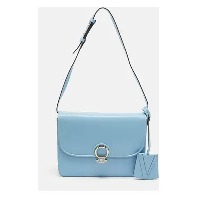 Versace Light Blue Leather DV One Shoulder Bag