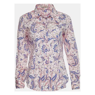 Etro White Printed Cotton Long Sleeve Shirt