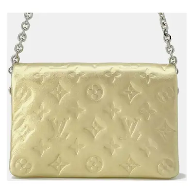 Louis Vuitton Monogram Lamb Leather Pochette Coussin Chain Shoulder Bag