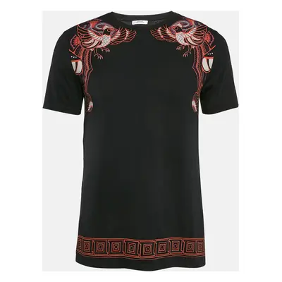 Versace Collection Black Printed Jersey Crew Neck T-Shirt