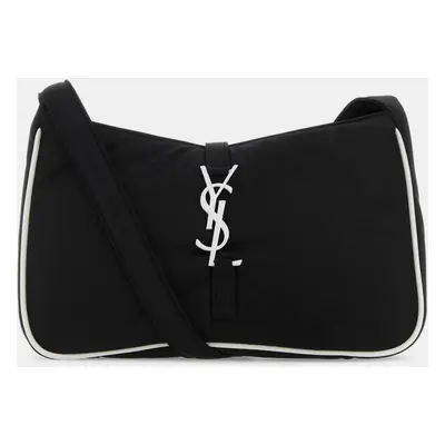 Saint Laurent Black & White Nylon Econyla Le A Shoulder Bag