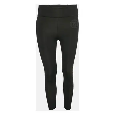 Fendi Black FF Zucca Print Jersey Leggings