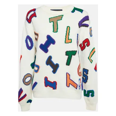 Louis Vuitton x NBA Letters Intarsia Knit Crewneck Sweater