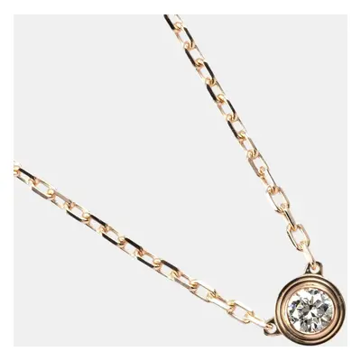 Cartier 18K Rose Gold and Diamond D'amour Pendant Necklace