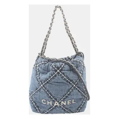 Chanel Navy Denim Shoulder Bag